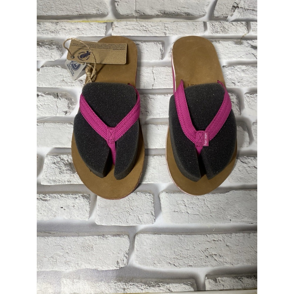 Hari Mari Womens Flip Flops Thong Slip On Scouts II Berry/Tan Size 8‎